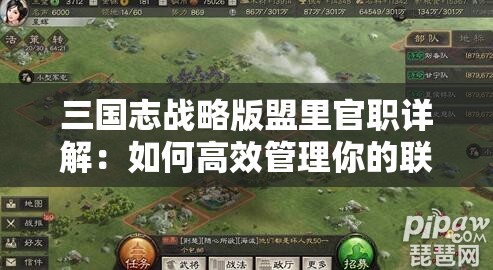 三国志战略版盟里官职详解：如何高效管理你的联盟